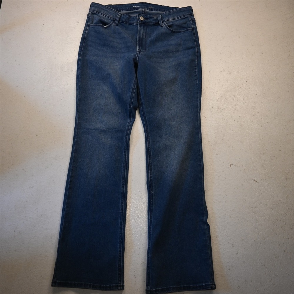 Old Navy 12 Mid Rise Wow Boot Cut Dark Stretch Denim Womens Jeans